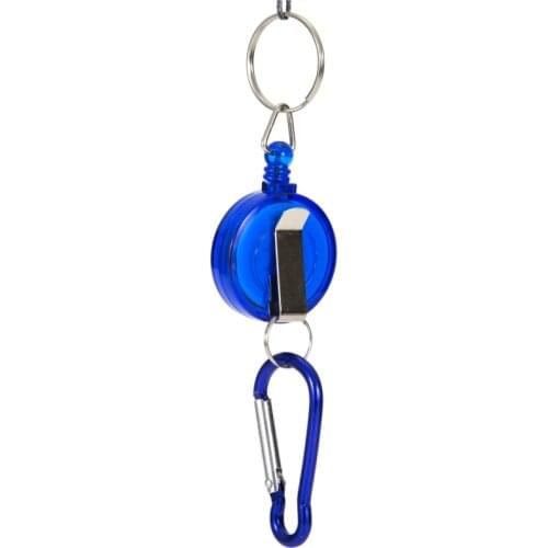 Fly Fishing Rope Tape Measure Tools Retractor Keychain Retractable Reel Badge Holder Fly Fishing Carabiner Clip