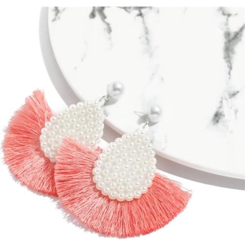 Handmade Pearl Earrings Water Drop Tassels Earrings for Women Party Fashion Accessories Brincos Para As Mulheres Brinco Aretes