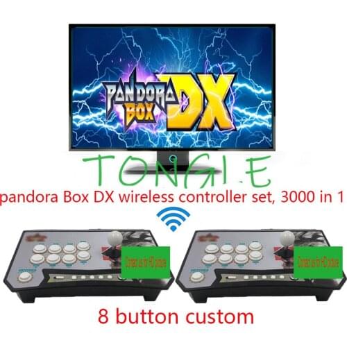 2020 Pandora Box DX Wireless Controller Set 8 button custom 3000 in 1 save game progress support FBA MAME PS1 SFC/SNES MD game