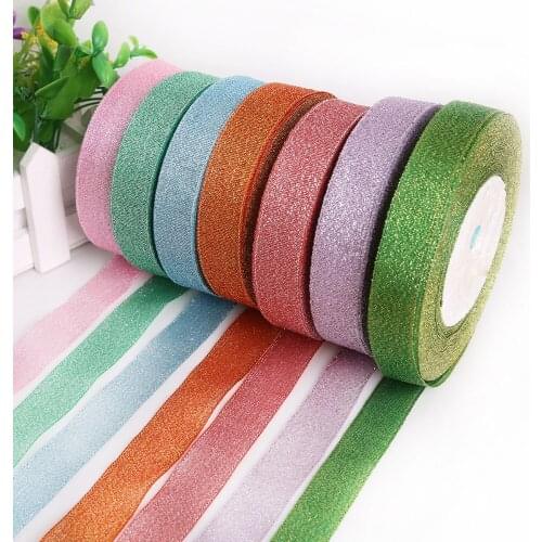 25yard/lot Width20/38mm Organza Ribbon Bright Color Wrapping Decoration Christmas Ribbons High Quality DIY Handmade