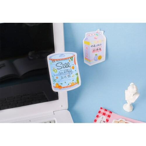 30pcs Cartoon Milk canned jelly juice happy planner memo sticker Paste Memo pad Notepad surprises for Girlfriend