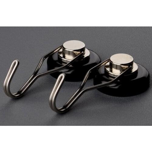 4pcs Strongest Magnetic Hook 360° Up and Down Movable Coat Hooks Kitchen Bathroom Powerful Neodymium Office Magnet Hook Hooks