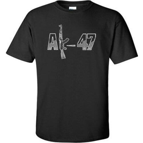 AK-47 T-SHIRT Military Assault Rifle Machine Gun Republican NRA T-SHIRT