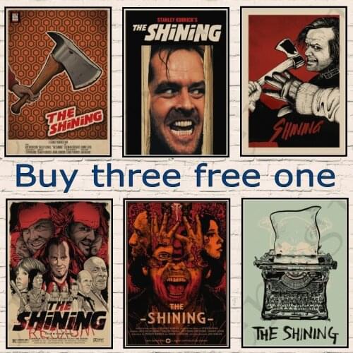 The Shining Horror Film Movie Propaganda Vintage Retro Kraft Poster Decorative DIY Wall Canvas Sticker Home Bar Art Posters Deco