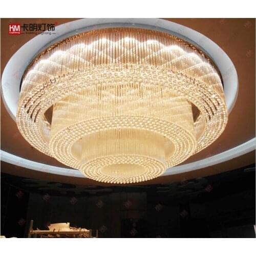 Large hotel lobby KTV hotel club project light Villa living room round crystal lamp lighting lamp fixture led ceiling lamps