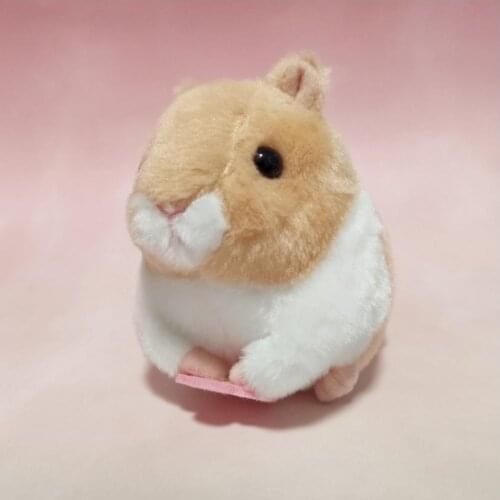 Kid Cute Simulation Hamster Stuffed Doll Plush Toy Key Chain Pendant Girl Educational Plush Toy for Children Christmas Gift