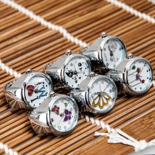 UP cartoon rings ring of the Japan style color stainless steel jewelry quartz watches fashion watchband Elastic Quartz Cute