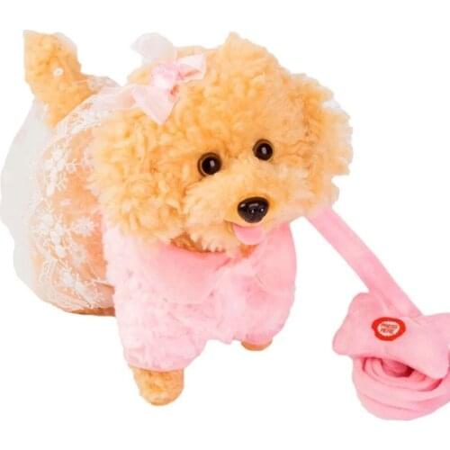 3 Colors Electronic Pets Sound Control Robot Dogs Bark Stand Walking Talking Dog Electronic Teddy Dog Toys For Girls Poodle Doll