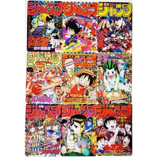 9pcs/set Jump Youth Weekly Cover Card Holiday Saint Seiya Toys Hobbies Hobby Collectibles Game Anime Collection Cards