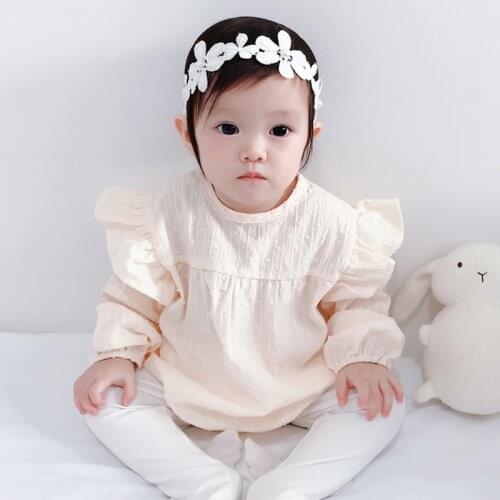 Baby Boys Girl Rompers Baby Girl Long Sleeves Cute Fly Sleeve Rompers Spring Autumn Baby Boy Girl Newborn Rompers Clothes