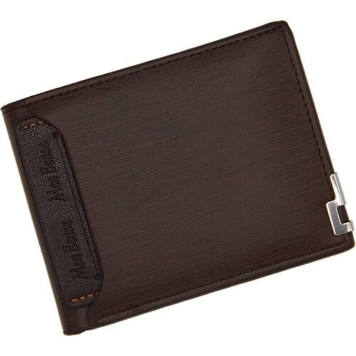 Men Wallet Leather Card Holder Fashion New Card Purse Fashion Multifunction for Credit Cards Male Iron Edge Billetera Hombre