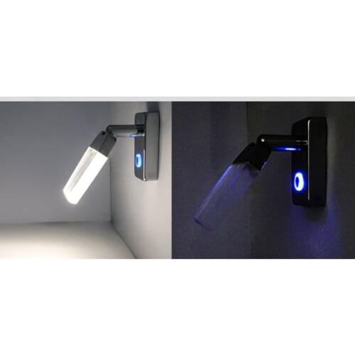 RV Reading Lamp 12V - Dimmable Touch Switch, USB Caravan LED Reading Light, 3W