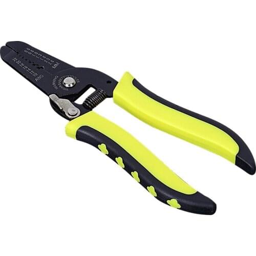 Multifunctional Pliers Steel Cutting Tools Multi Pliers Wire Stripping Pliers Double Colors Handle 7 Hole Peeling With Clamping