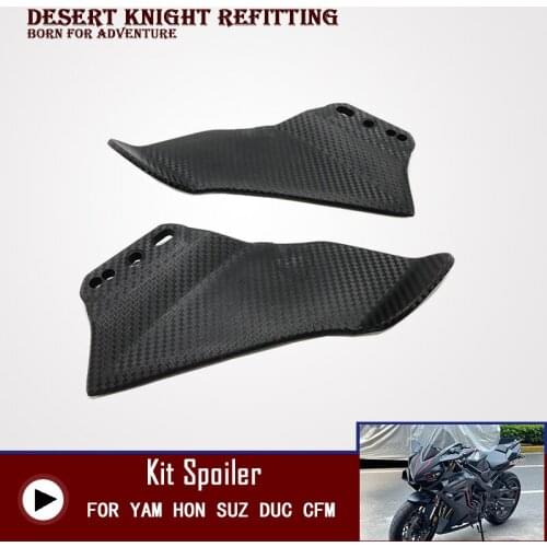 Motorcycle Winglet Aerodynamic Wing Kit Spoiler Rear View Mirror Fixed Wing For HONDA CBR650R CB100RR