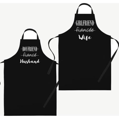 Husband Wife Couple Apron Wedding Engagement Anniversary Bridal Shower Bride groom Mr Mrs Newlyweds just Married Gift Present