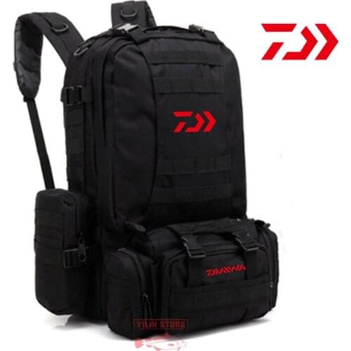 Daiwa Mens Cycling Hiking Fishing Bag Leisure Backpack Outdoor Travel Tactical Climbing Sports Bag Camouflage Fishing Backpack