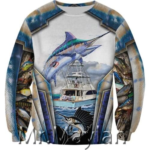 Swordfish Fishing 3D Full Printed Jacket Men/women Harajuku Hoodie Unisex Casual Streetwear Sweatshirt Pullover Sudadera Hombre