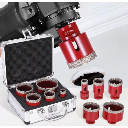 5PCS M14 Diamond Hole Saw Drill Bit Set 20/35/45/55/72mm Diamond Core Bit Cutting Granite Marble Ceramic Tile Hole Saw Core Bits