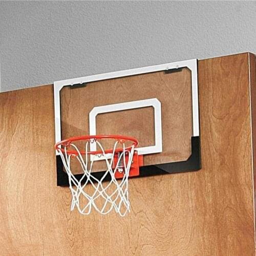 Home Dormitory Door Wall Mounted Mini Basketball Hoop Net with Ball Pump Wrench Free adjustment Home Convenient Exercise Shot