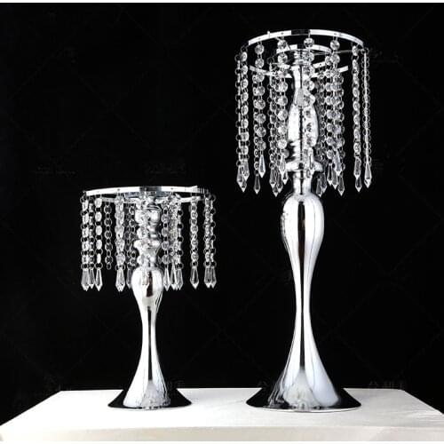 New S-shaped crystal acrylic bead curtain rotating road lead wedding props Ferris wheel Mermaid candlestick flower bracket vase