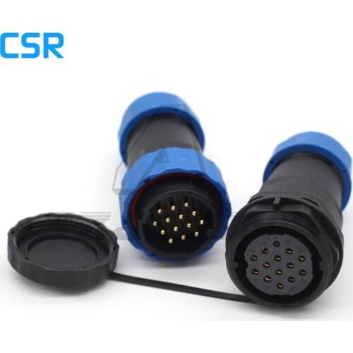 SD28TP-ZM, waterproof connector 14 pin IP68 male female Industrial Power Supply Electrical Wire Connectors