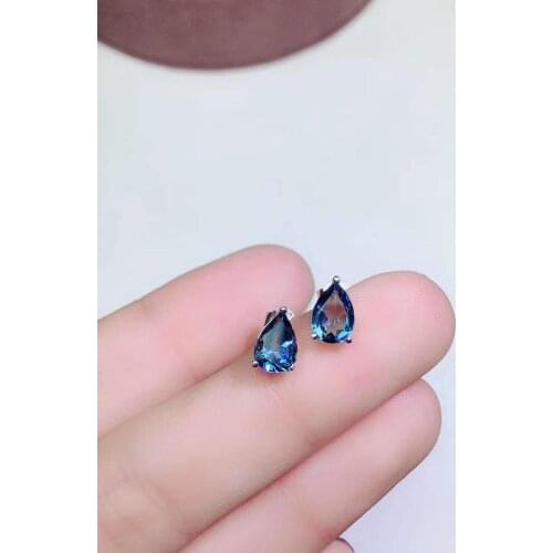 Natural And Real Topaz gemstone earrings S925 silver earrings women fashion earrings New year gift