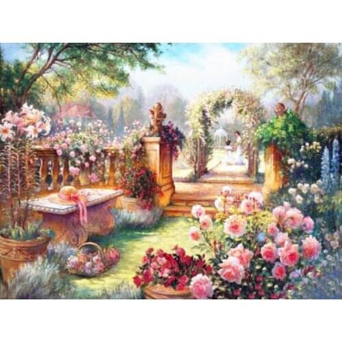 Mysterious Garden 3D Rhinestone Embroidery Cross Stitch Home Decoration Gift 5D DIY Diamond Painting Full Square Round XN880