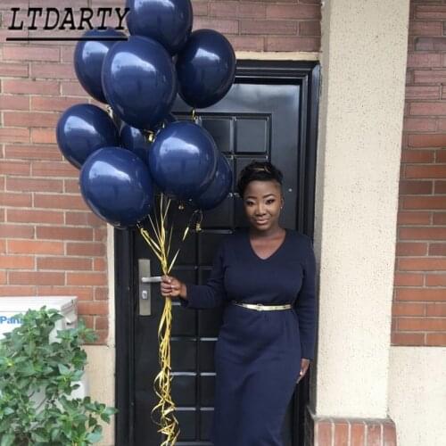 50 / 20pcs 5inch luminous blue balloon ink blue balloon birthday wedding party decoration baby shower shiny blue latex balloon