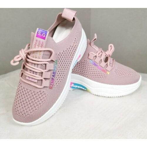 Women Casual Shoes Fashion Breathable Walking Mesh Lace Up Flat Shoes Sneakers Women 2021 Tenis Feminino White Vulcanized Shoes