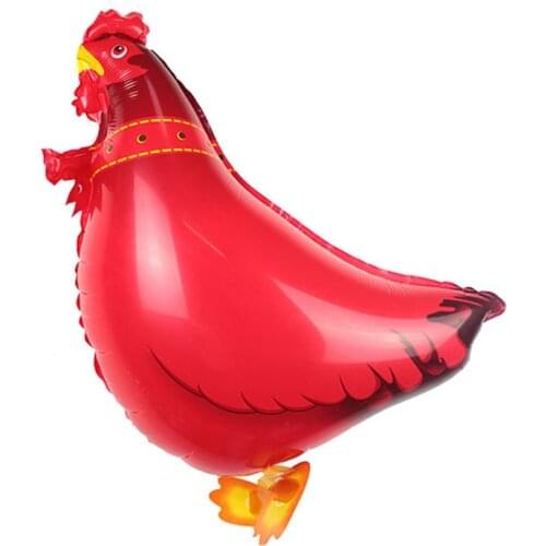 1PC Chicken Helium Balloon Cartoon Walking Cock Foil Balloons Party/Birthday/Wedding Decorations Kids Gift Toy Aluminium Ballons