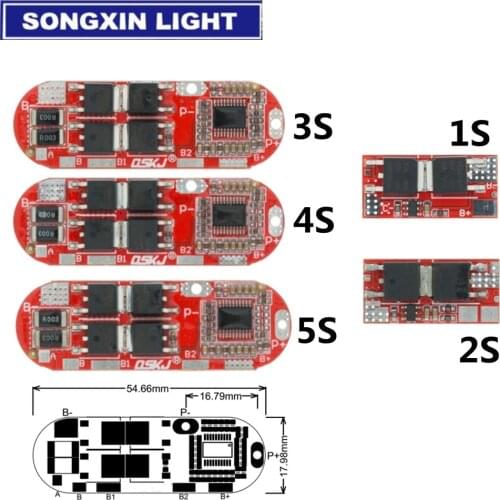 5s 25A BMS 18650 Li-Ion Lipo Lithium Battery Protection Circuit Board Module Pcb Pcm Lipo Charger 1s 2s 10a 3s 4s