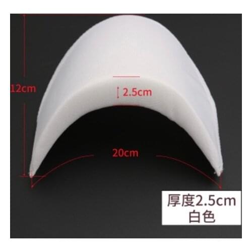 8Pieces/Lot 20x12cm Thickness:2.5cm Black and White Clothes Shirt Sponge Shoulder Pads Dress