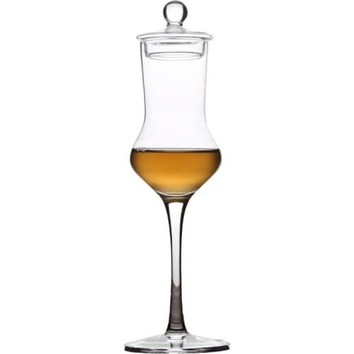 High-Quality 100-200ml Goblet Whiskey Tasting Glass ISO Professional Wine Taster Incense Glasses with Cover Bar Family Drinkware