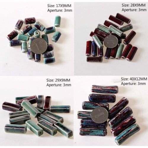 Missxiang Handmade beaded DIY jewelry making woven material ceramic characteristic kiln variable bracelet necklace Spacer beads