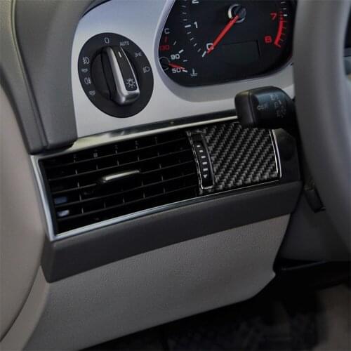 Carbon Fiber Interior Decoration Decal Rear Seat Air Vent Outlet Frame Cover Trim Stickers for AUDI A6 2005-2011 Car Assessoires