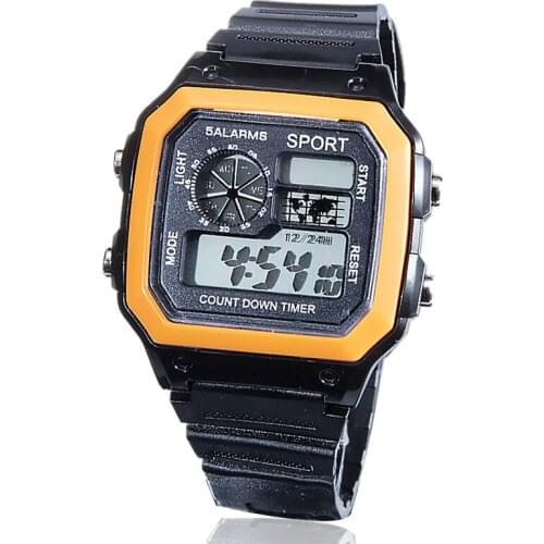 Childrens Watches The Small Squares Electronic Movement Square LED Kids Watches