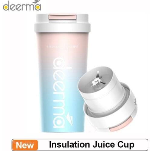 Deerma Insulation Juice Cup Type-C Rechargeable 300ml Thermos Cup Portable Blender Mixer Electric Juicer