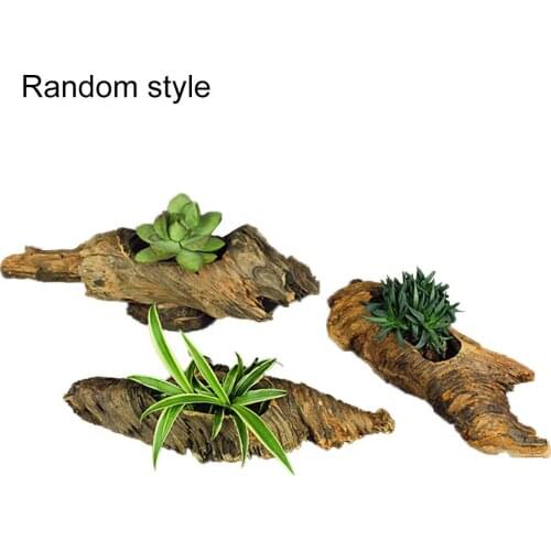 Creative Wooden Tree Root Shape Flowerpot Planter Desk Decorating Succulent Plants Vase Handmade Succulent Pot vase