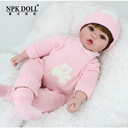 50cm Pink Girl Baby Reborn Dolls Fashion Sweater Suits Kids Doll Toys Lifelike Boneca Reborn Baby Toys for Kids Birthday Gifts