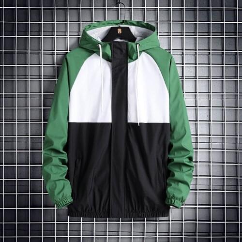 Jacket zipper hoodie windbreaker mens casual hooded jacket autumn sportswear streetwear thin coat