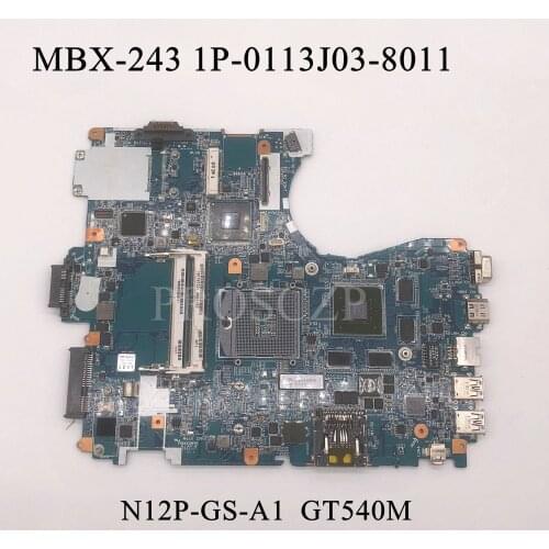 FOR SONY MBX-243 Laptop motherboard N12P-GS-A1 GT540M HM65 with 1P-0113J003-8011 100% working well