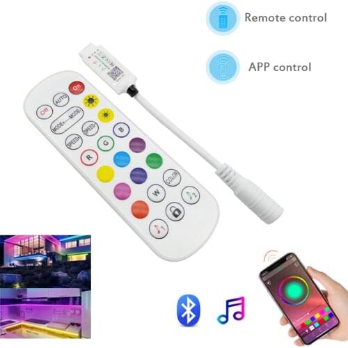 Bluetooth Music Led Controller 24 Keys LED IR 44 Keys Controler Dimmer LED Lights IR Remote DC12V For RGB Christmas LED Strip