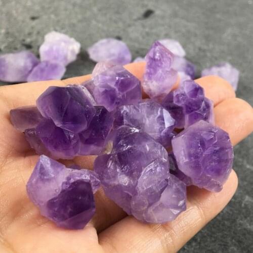 Natural Purple crystal Amethyst Crystal gravel stones Purple crystal cluster home decoration