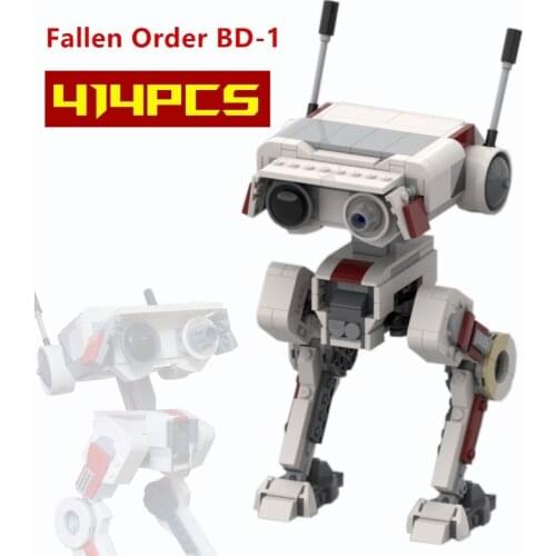 NEW Star Robot Series Space Wars Fallen Order Fighter BD-1 MOC -33499 Technic Building Block Bricks Toy Model Birthday Xmas Gift