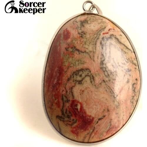 New Natural Cabochon Red Malachite Stone Beads Necklaces & Pendants For Women Crystal Jewelry Accessories Gift Sale B25