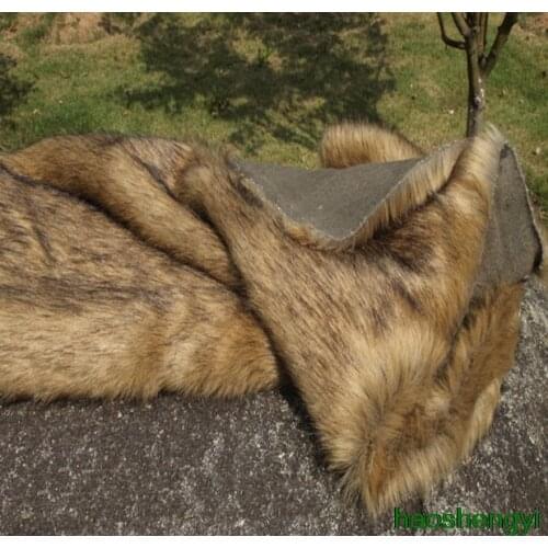Plush lion wool imitation wolf wool fabric, imitation fur collar clothing fabric