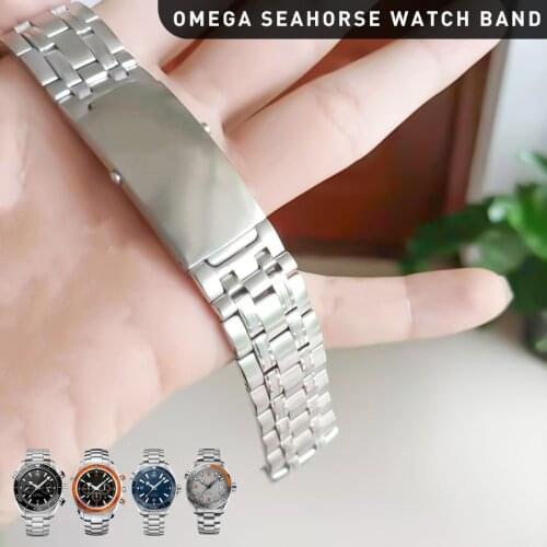 Metal Watchbands Fit For Omega SEAMASTER PLANET OCEAN Watch Accessories Solid Stainless Steel Watch Band Strap Watch Bracelet