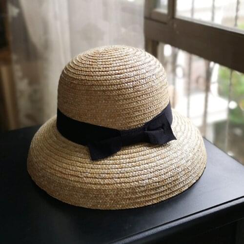 Summer Lamp Shape Sun Hat for Women Big Wide Brim Beach Hat Ladies High Top Straw Hat UV Protection Derby Travel Straw Hat Women