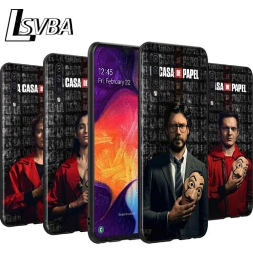 Silicone Cover Money Heist House Paper TV-Show for Samsung Galaxy A90 A80 A70S A60 A50S A40 A20E A20 A10S Soft Black Cover