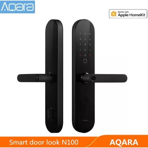 Aqara N100 Smart Door Lock Fingerprint Bluetooth Password NFC Unlock Works with Xiaomi Mijia HomeKit Smart Linkage with Doorbell